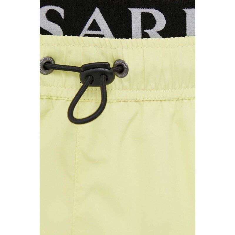 Trussardi pantaloncini da bagno colore giallo