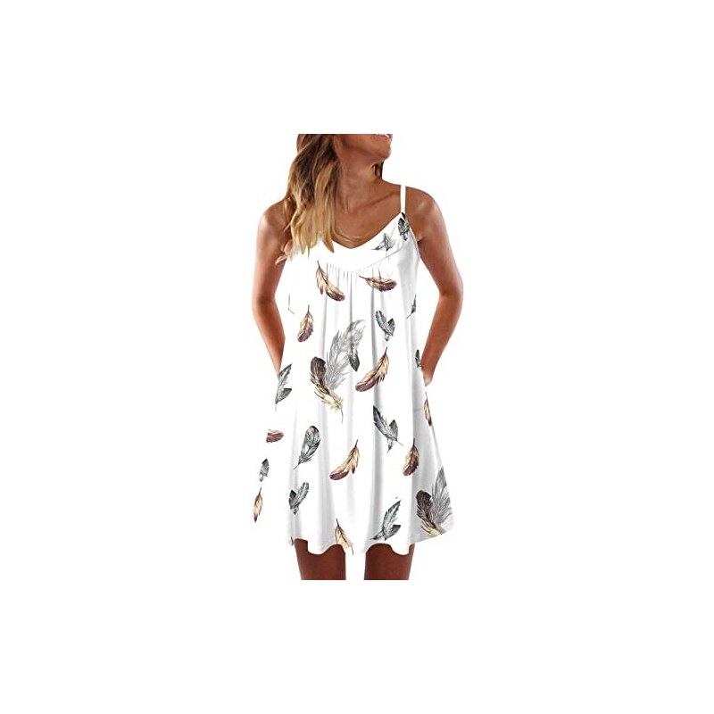 Vestito Spiaggia Donna - Copricostume Tubino In Viscosa, Senza Maniche, Lungo 70 Cm - Foto 7