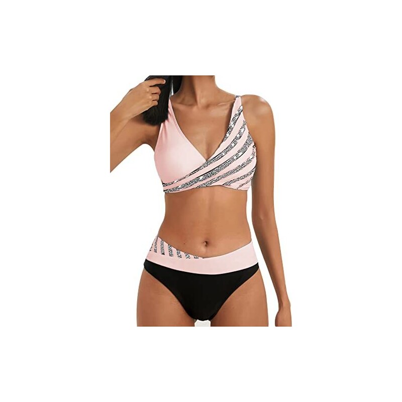 Costume Intero Da Bagno Donna Push Up, Bianco E Nero, Senza Ferretto, Spalline E Schienale Scoperto