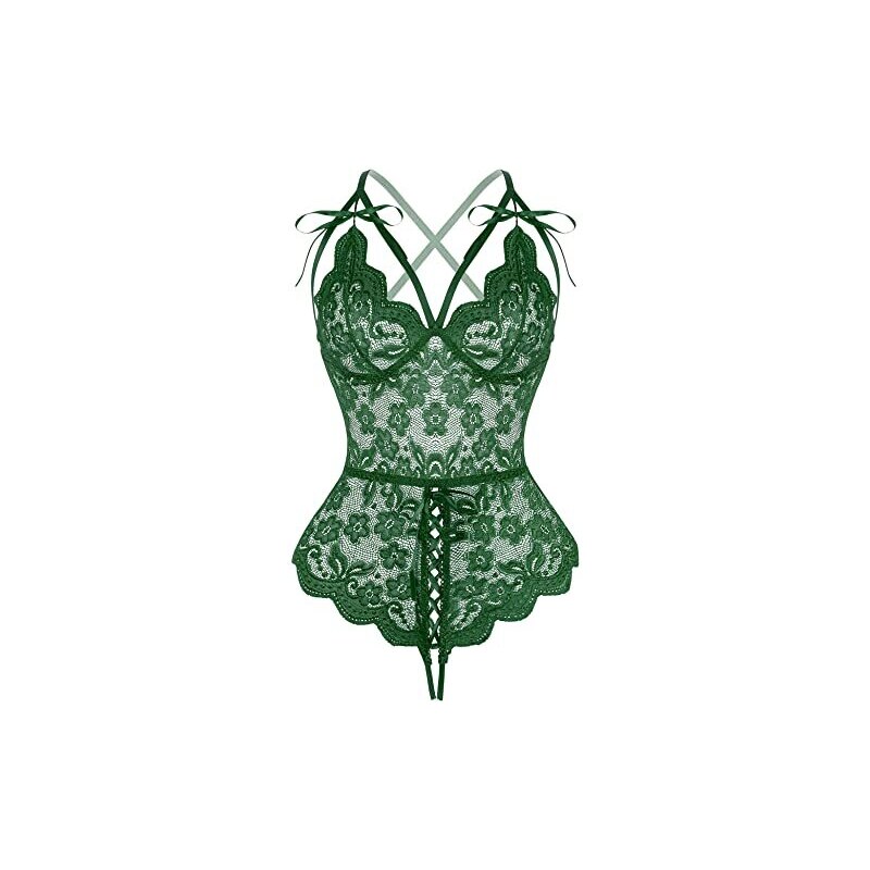 Lingerie Sexy In Pizzo Babydoll - Set Donna Con Perizoma, Elegante E Seducente - Foto 12