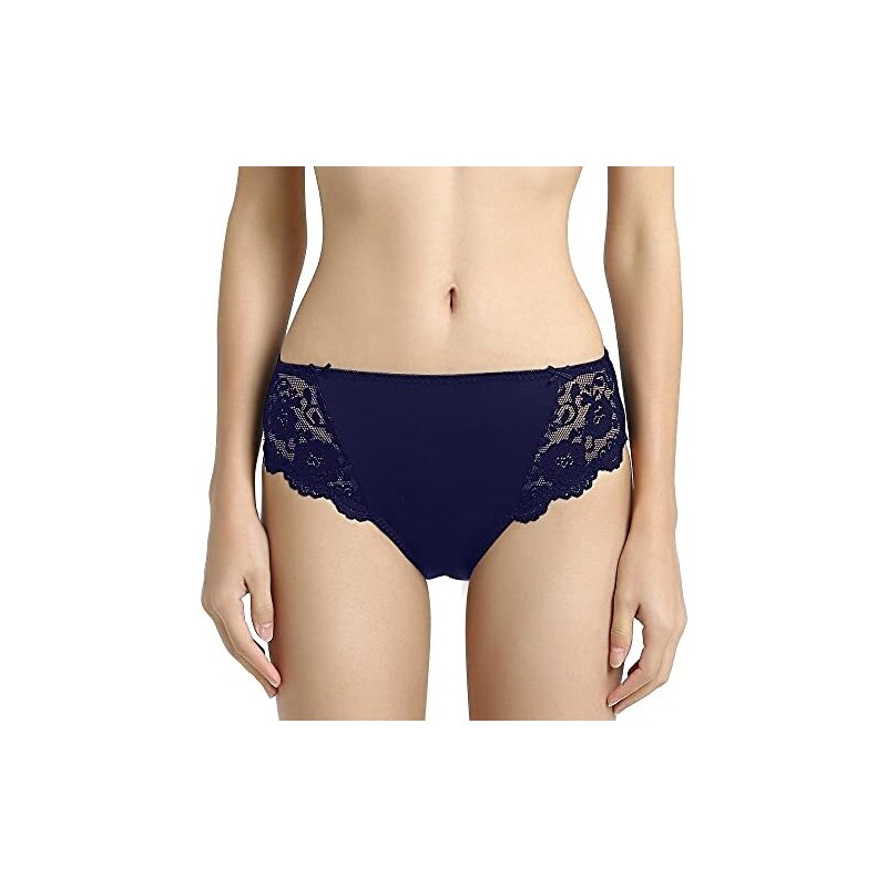 Slip Intero Vita Alta Marks &amp; Spencer In Cotone E Pizzo - Taglie Forti Dalla 6 Alla 28