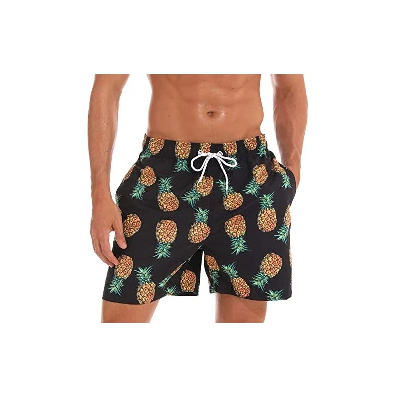 Costume Da Bagno Uomo COMODO7, Shorts Mare Con Elastico In Vita, Modelli Vari Colore Arancio/Giallo