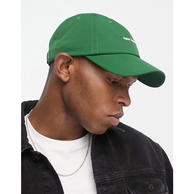 New Balance - Cappellino verde con logo lineare
