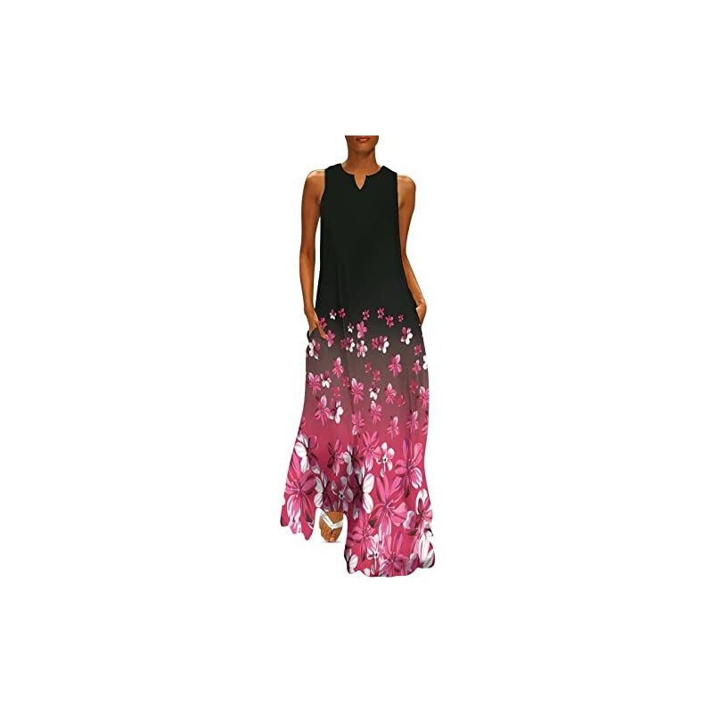 Vestito Donna Boho Estate - Tunica Leggera Midi Con Scollo A V E Mezze Maniche