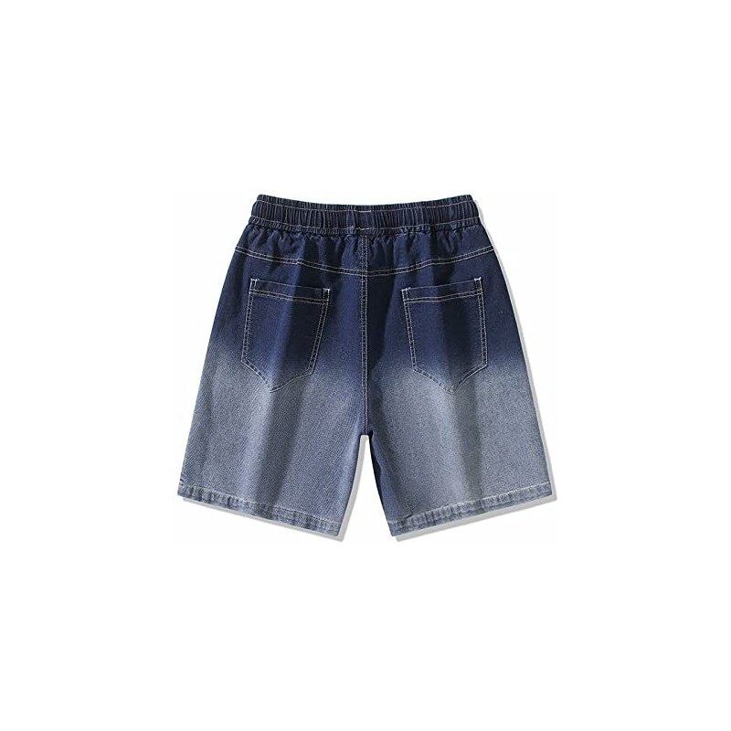 Pantaloni Corti In Jeans Da Uomo Vintage – Bermuda A Gamba Dritta, Denim Blu, Lunghezza Al Ginocchio, Con Tasche – Perfetti Per L'Estate E Il Look Urbano Casual