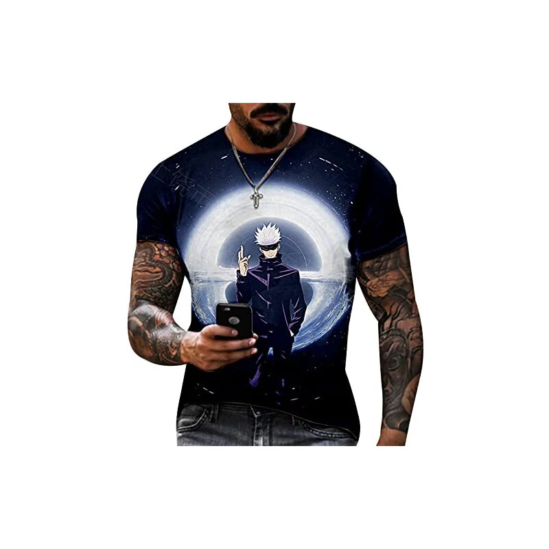 flowereyes Maglietta Jujutsu Kaisen Anime Giapponese Nero Unisex