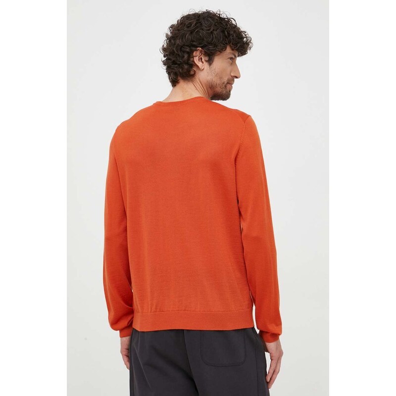 BOSS maglione in lana uomo colore arancione