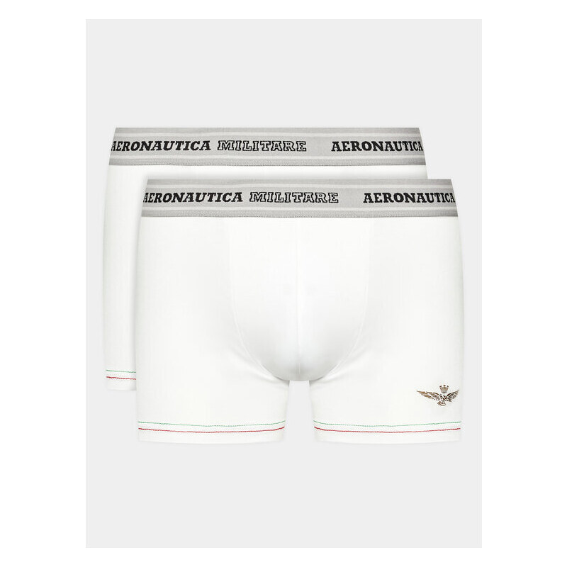 Aeronautica Militare White Cotton Men's Boxer Briefs main image 1