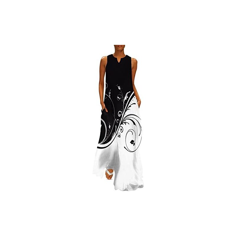 Gonna Maxi Lunga Donna Boho Indiana Hippie Zingara – Ricami E Lurex, Taglia Unica (vita 60-100 Cm, Lunghezza 91 Cm)