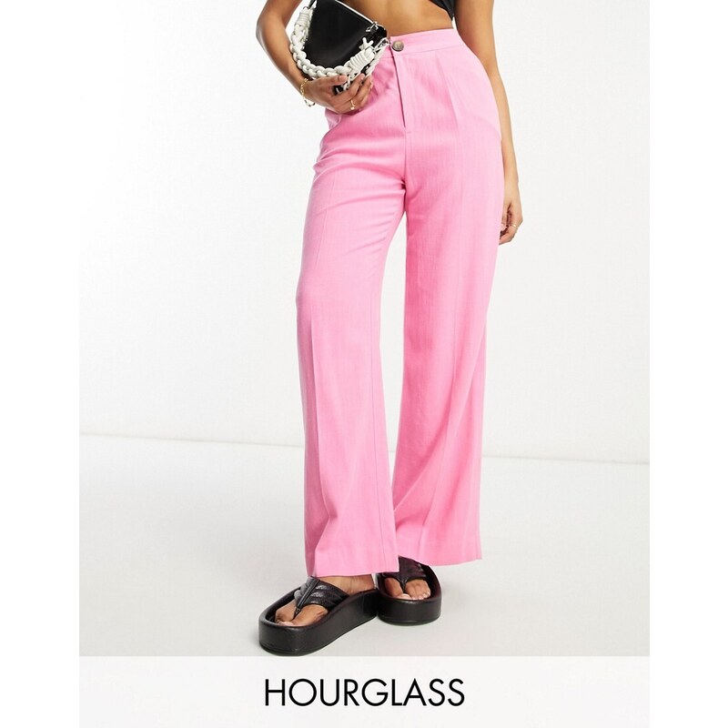 ASOS DESIGN Hourglass - Pantaloni comodi rosa