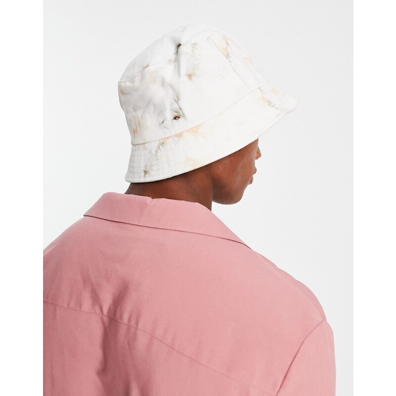 ASOS DESIGN - Cappello da pescatore tie-dye con simbolo della pace-Multicolore