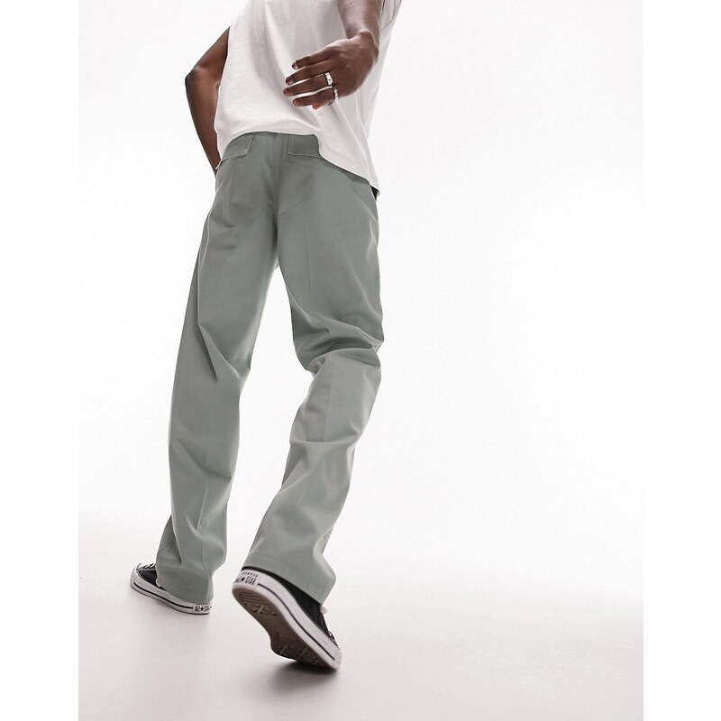 Topman - Pantaloni comodi color salvia-Verde
