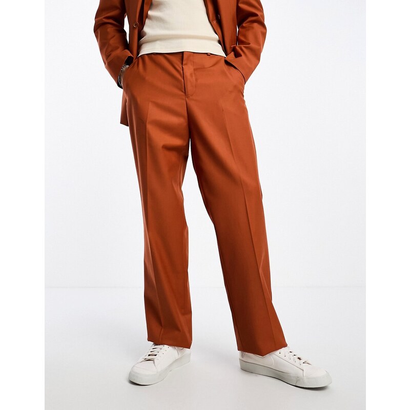 Sixth June - Pantaloni da abito oversize arancione bruciato