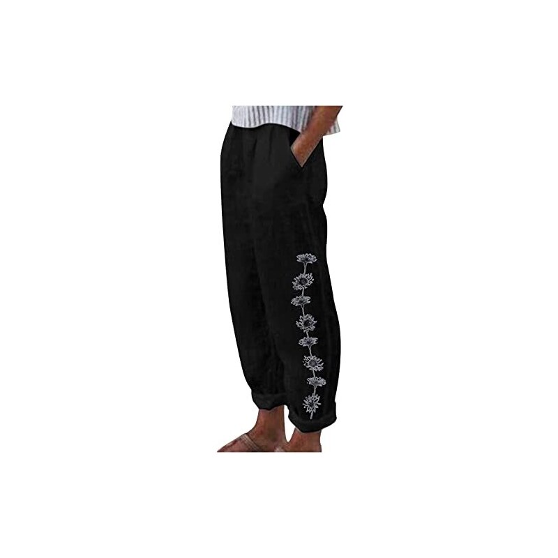 Pantaloncini Estivi In Lino Donna Indigo Roc - Leggeri A Costine, Vita Allungata