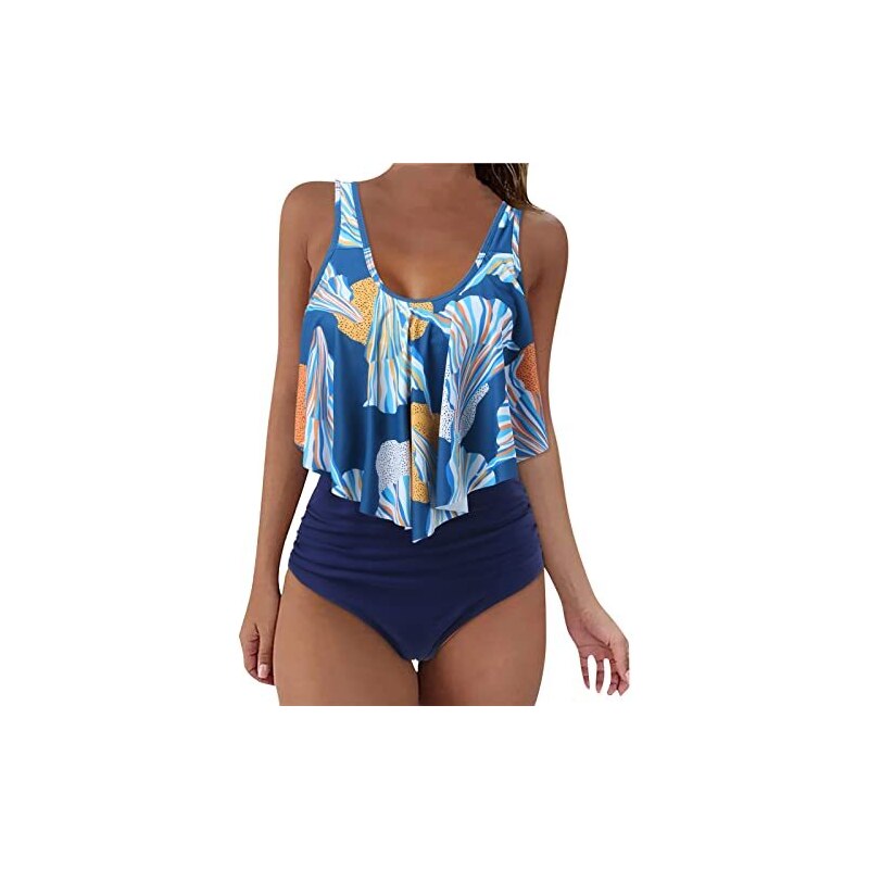 Liyuera Costume Da Bagno In Due Pezzi, Da Donna, Bikini A Vita Alta Costume Da Bagno Vintage Rd2 Xxl 119983406