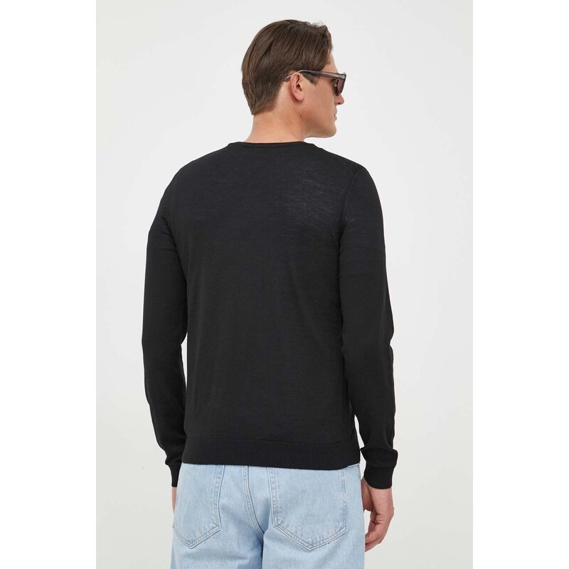 BOSS maglione in lana uomo colore nero