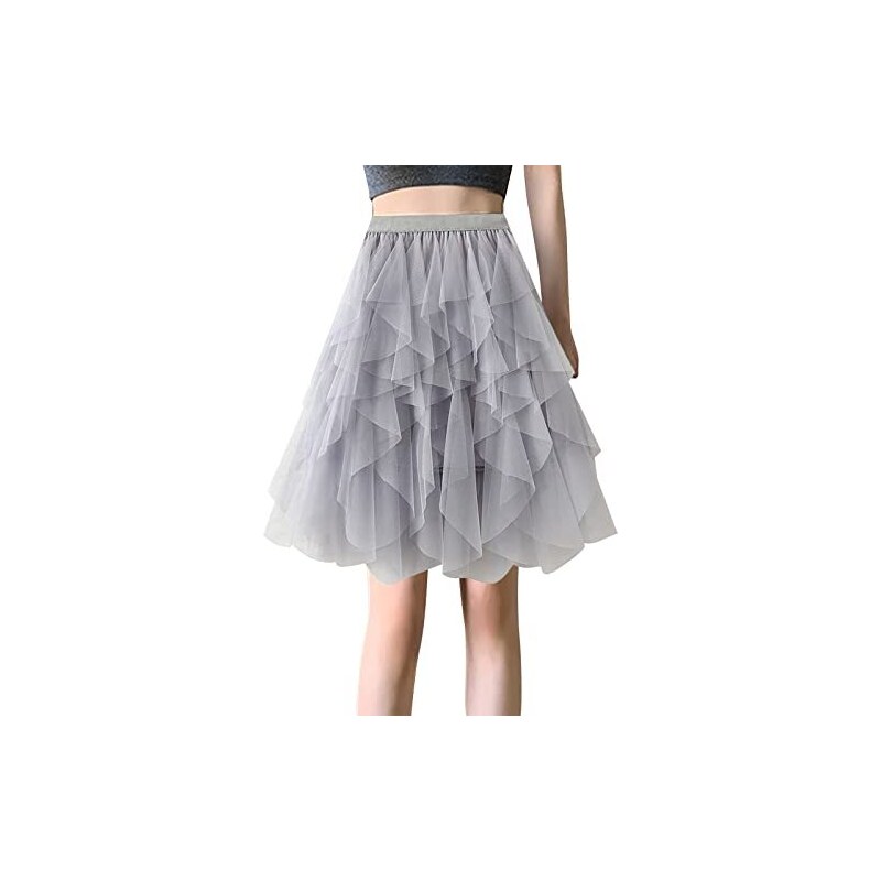 Gonna Slip In Pizzo Donna Stratificata, Lunghezza Ginocchio - Vintage, Nuova Con Etichette - Foto 2