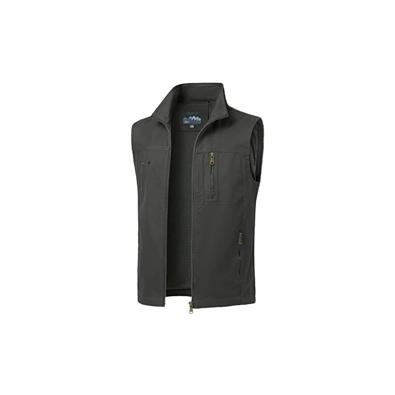 Gilet Da Caccia Uomo Con Multiple Tasche - Giubbotto Senza Maniche In Cotone Per Trekking E Pesca - Foto 12