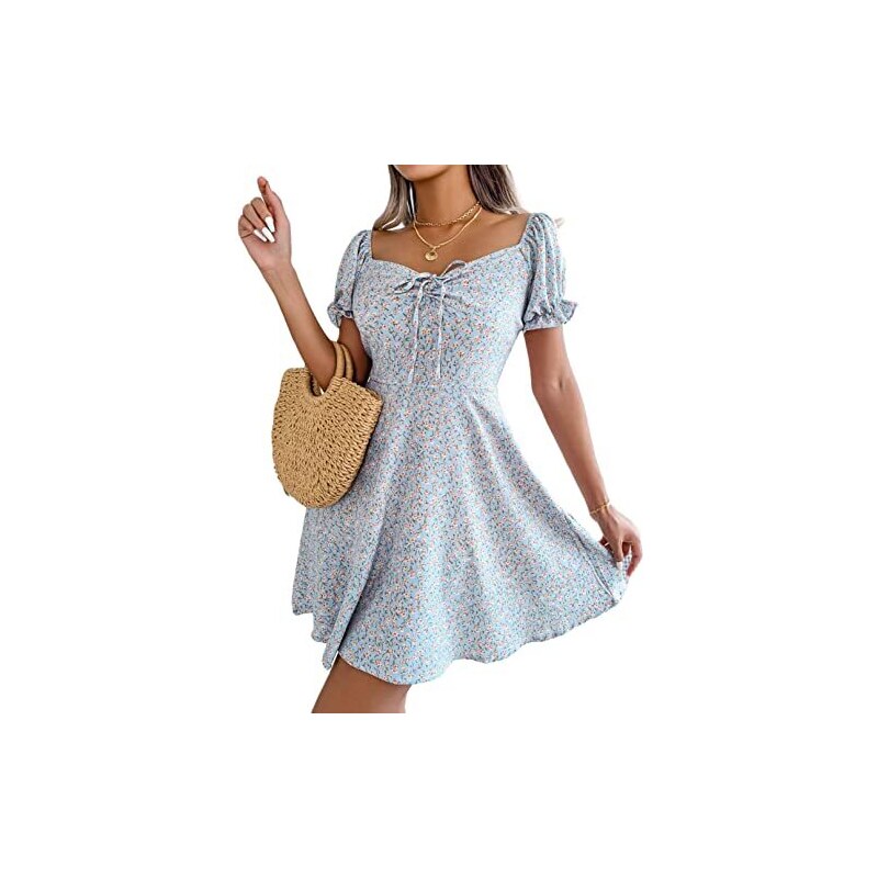 Vestiti Corti Outfit Vestito Fiori CheChury Vestito Estivo Donna