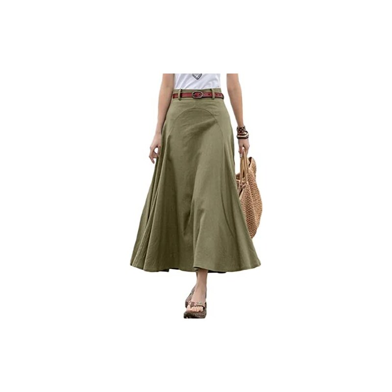 Gonna Lunga Svasata Con Tasche - Donna | Linea A Comoda Ed Elegante - Foto 9