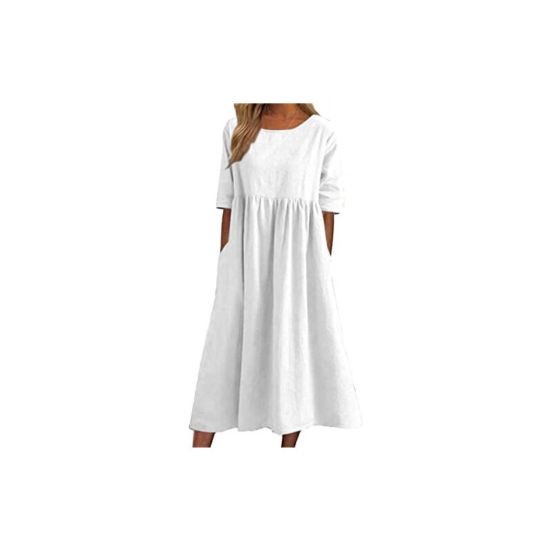ORANDESIGNE Vestito Donna Elegante Cerimonia Midi Abito da Sera Tubino