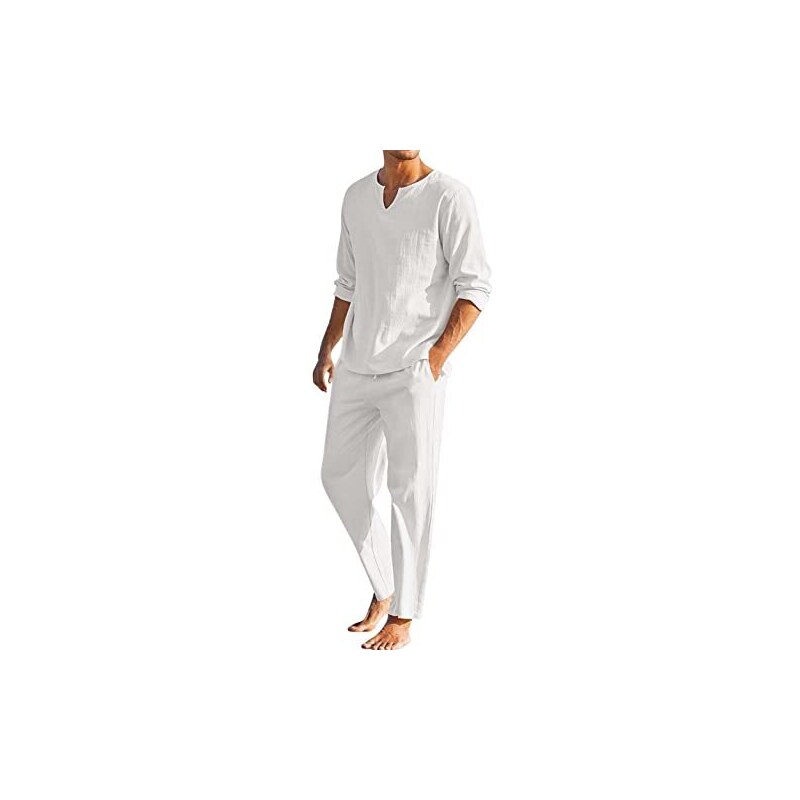 Set Uomo Estate - Camicia E Pantaloncini 2 Pezzi Sportivo Casual