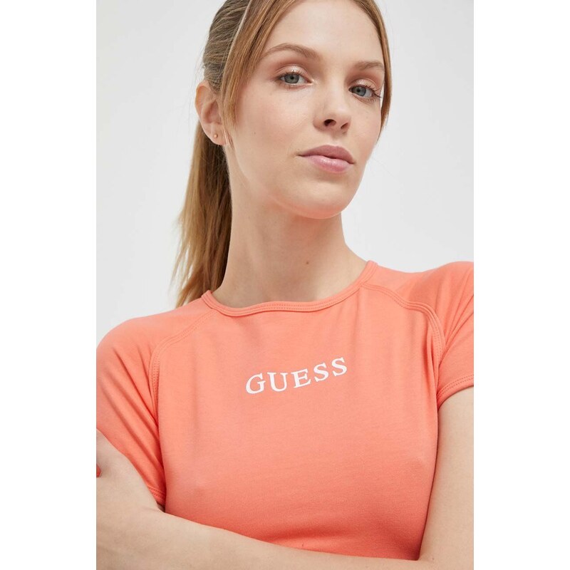 Guess t-shirt donna colore arancione