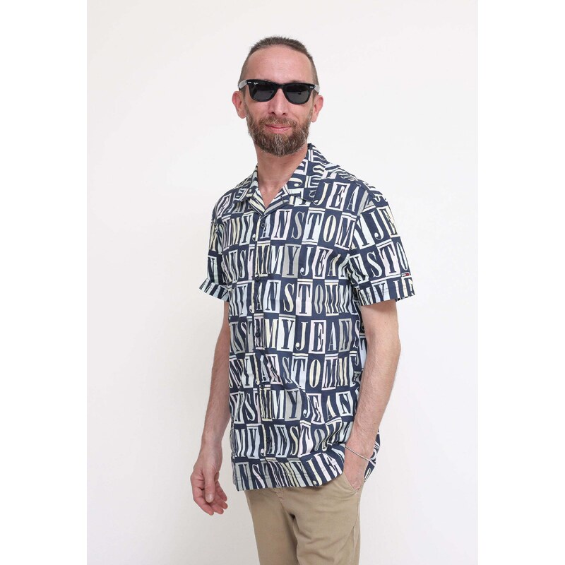 Tommy Hilfiger Tjm Clsc Tommy Aop Ss Shirt - Multicolor Camicie Uomo PE23 promo