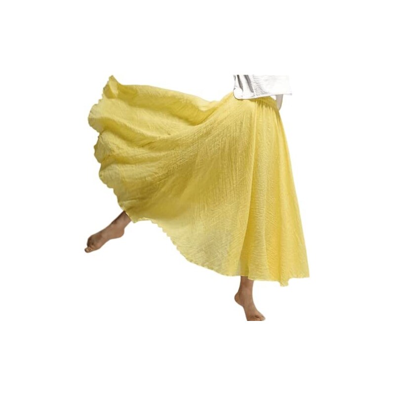 ShangSRS Donna Versatile Estive Boho Lunga Elegante Gonna Cotone e Lino