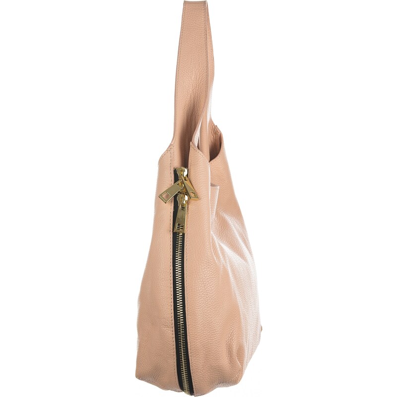 CHIAROSCURO DAISY : borsa donna a spalla, pelle morbida, colore: ROSA CIPRIA, Made in Italy