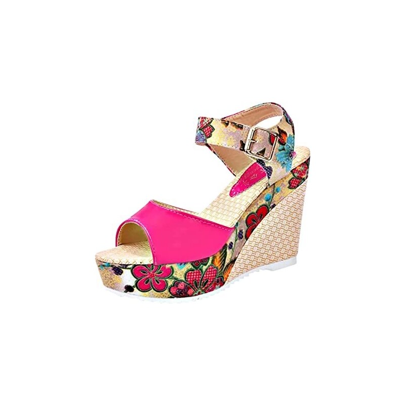 Sandali Donna Zeppa Larghi Mules Punta Aperta – Estivi, Spiaggia, Casual, Taglie 35-44