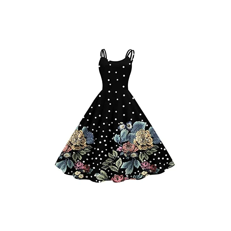 Abito Cocktail Vintage Senza Maniche - Tubino Svasato Retro Per Serate Ed Eventi - Foto 6