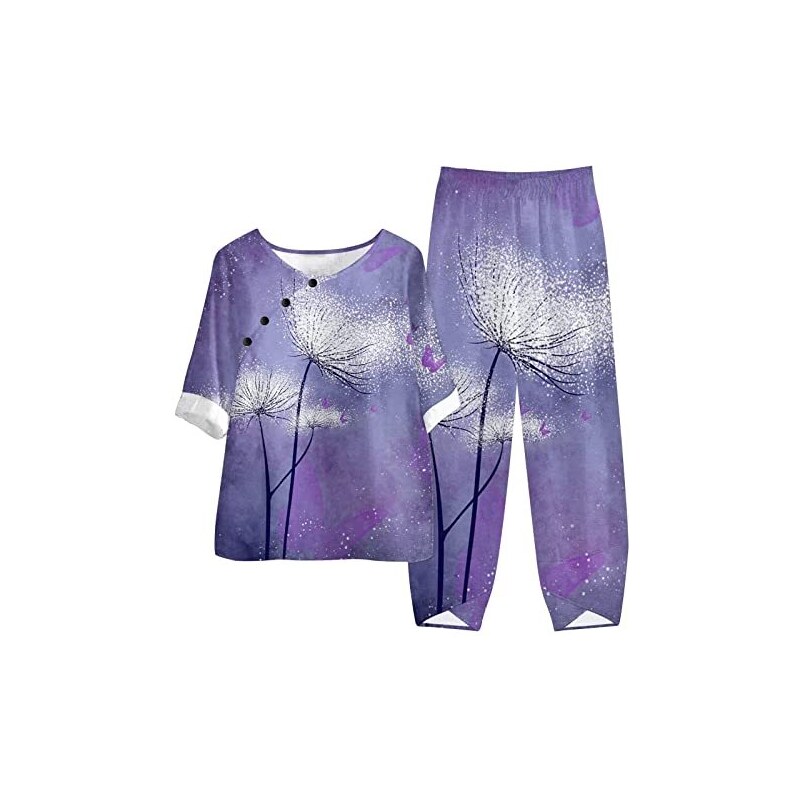 Salopette Donna Estiva Oversize - Stampa Floreale, Senza Maniche, Boho Chic - Foto 12