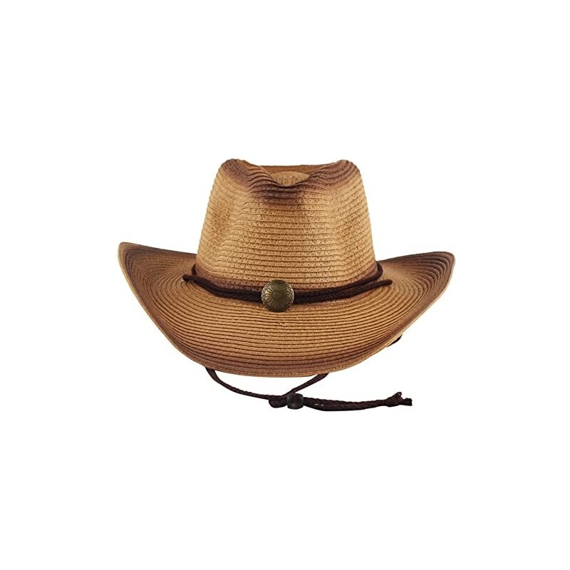 Cappello Da Cowboy In Paglia - Unisex, Pieghevole, Anti-UV, Tesa Larga Per Adulti - Foto 3