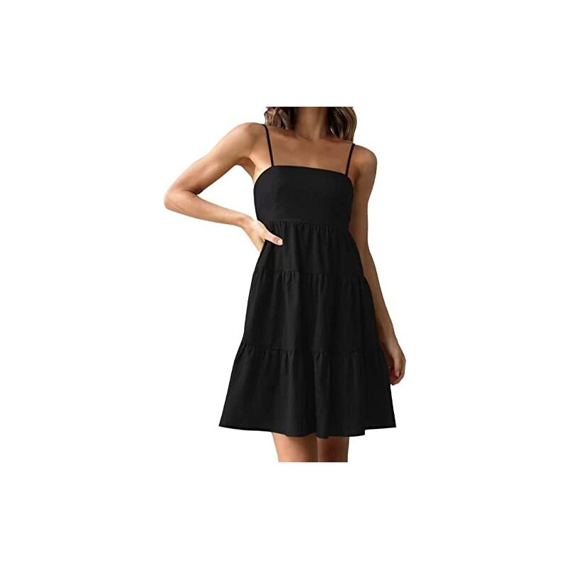 Chejarity Vestiti Donna Curvys Eleganti Estivi Vestito Casual da Donna Sexy Senza Schienale con