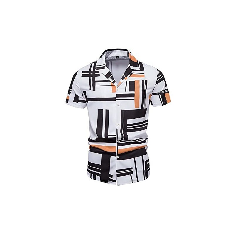 Camicia Uomo Maniche Corte COOFANDY - 100% Cotone, Tasca - Foto 6