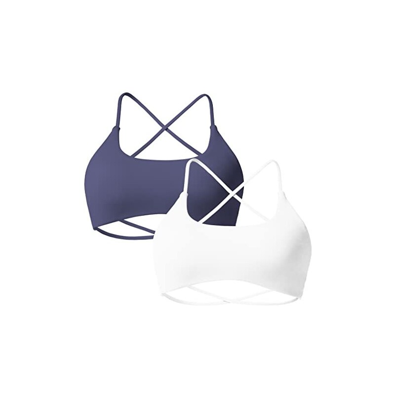 JYCY Confezione Da 2 Reggiseni Sportivi Per Ragazze - Top Elastici E Comodi Per Palestra E Allenamento, Biancheria Intima Da Ginnastica - 2
