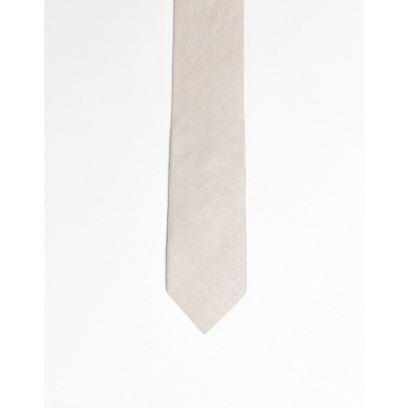 Jack & Jones - Cravatta in lino beige-Neutro