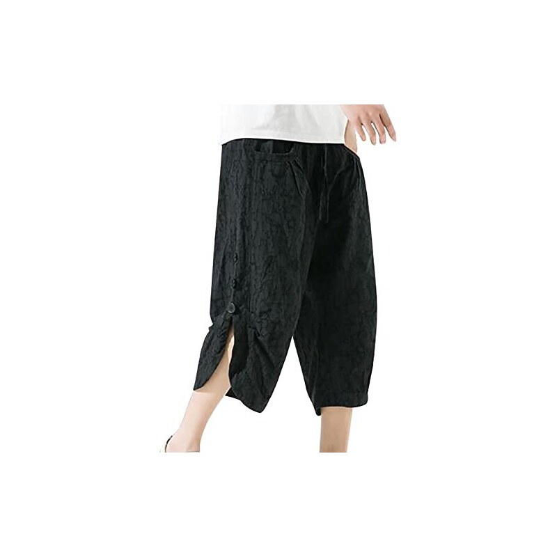 Pantaloni Harem Uomo AITFINEISM - Comodi, Elastici In Vita, Stile Harajuku, Per Yoga Casual - Nero, Taglia XXL