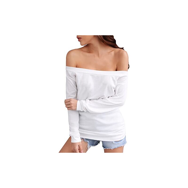 Floerns T-shirt Donna Spalle Scoperte Incrociate - Maniche Corte, Vestibilità Aderente, Taglie Forti (0XL-4XL)