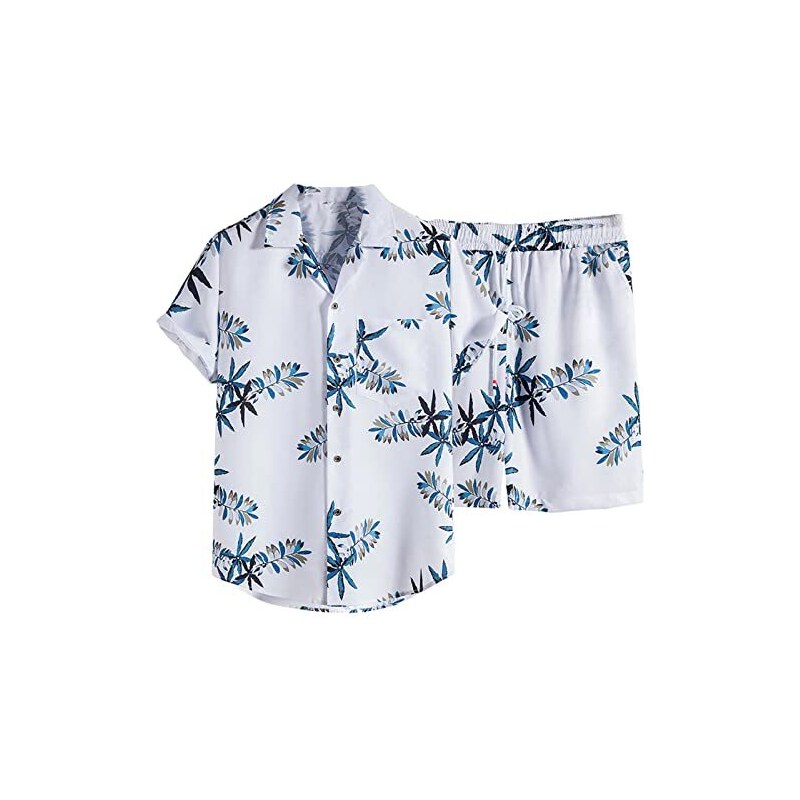 2 Pezzi/set Uomo Tuta Da Passeggio Casual Con Stampa Grafica - Foto 2