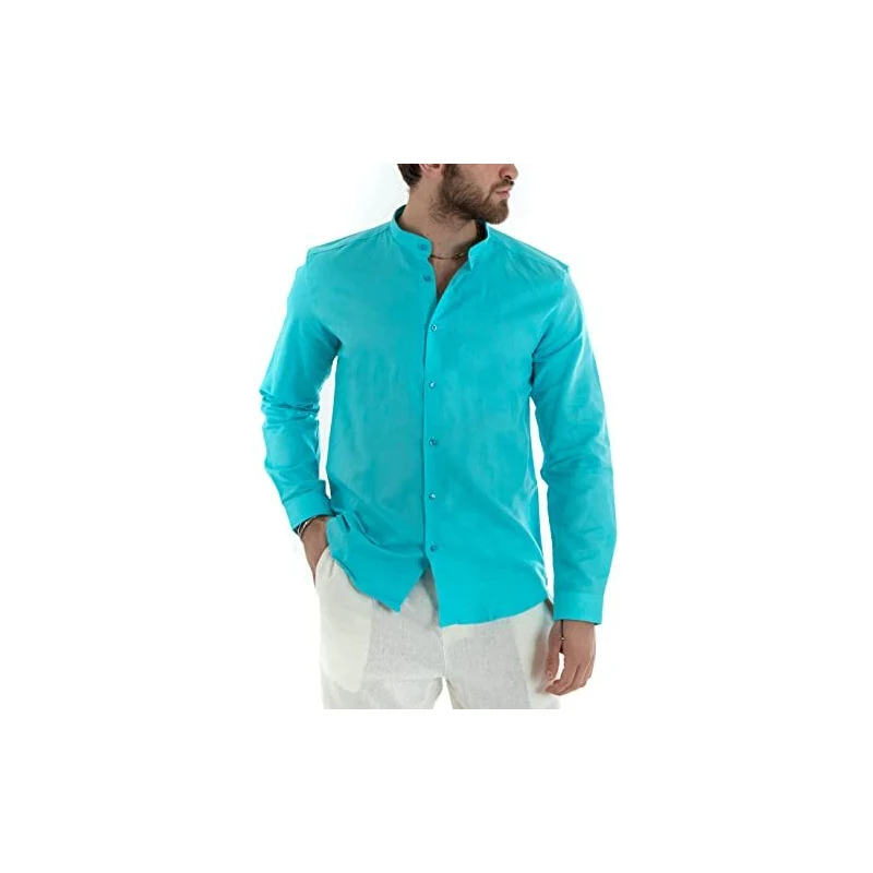 Enlision Camicia Rosa Uomo Maniche Lunghe No Stiro Elasticizzata Antipiega Taglio Regolare con Bottoni e Tasca per Ufficio Cerimonia Formale S