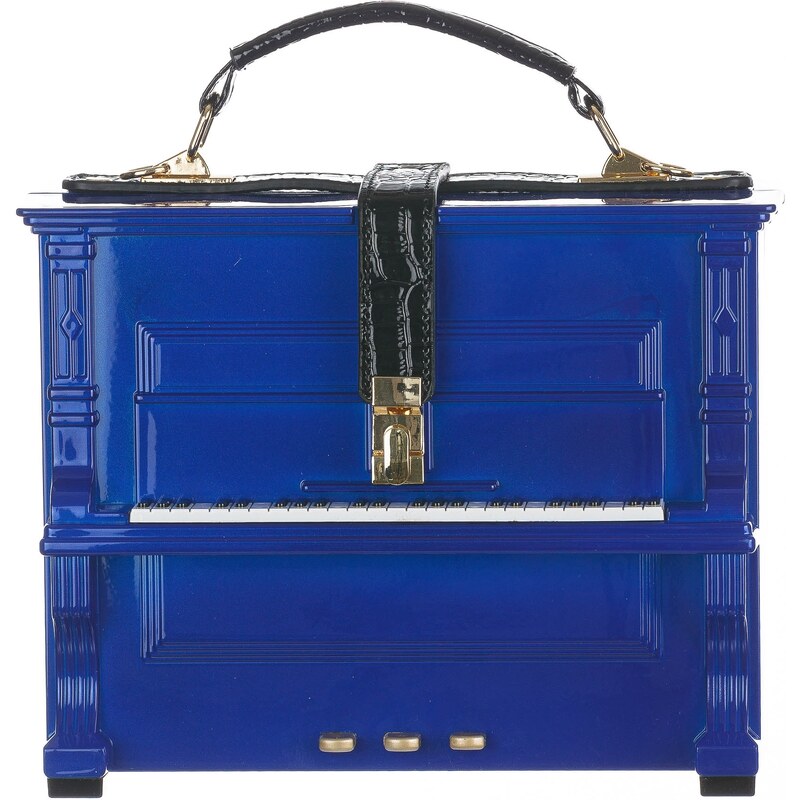 Borsa Piano Yavanna con tracolla, Cosplay Steampunk, colore blu, ARIANNA DINI DESIGN