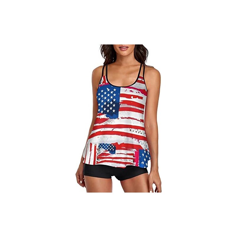 Patriot Flag Pantaloncini Da Spiaggia Donna - Modello Bandiera Americana - Colori Vivaci - S-XXL