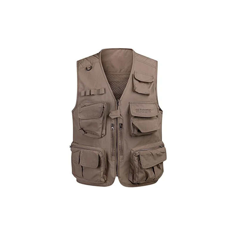 Gilet Da Uomo Multitasche In Nylon - Leggero Per Escursionismo, Pesca E Outdoor - Senza Maniche