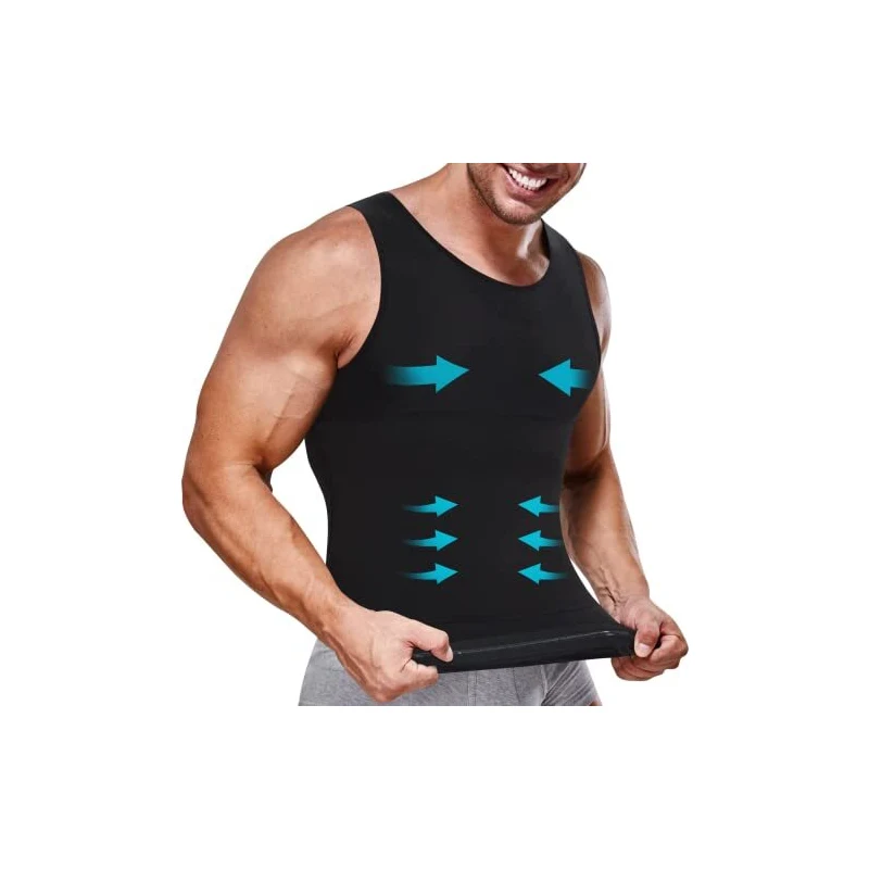 Junlan Compressione Uomo Shapewear Canotta Contenitiva