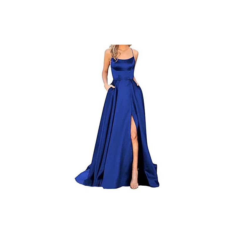 Abito Da Sera Donna In Chiffon - Lungo Con Scollo A V E Linea Ad A, Per Matrimoni E Feste - Foto 6