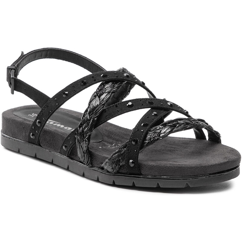 Tamaris Sandali Donna TOUCHit Con Tacco A Blocco 5 Cm - Cinturini Eleganti, Punta Quadrata, Chiusura A Fermaglio, Materiale Sintetico