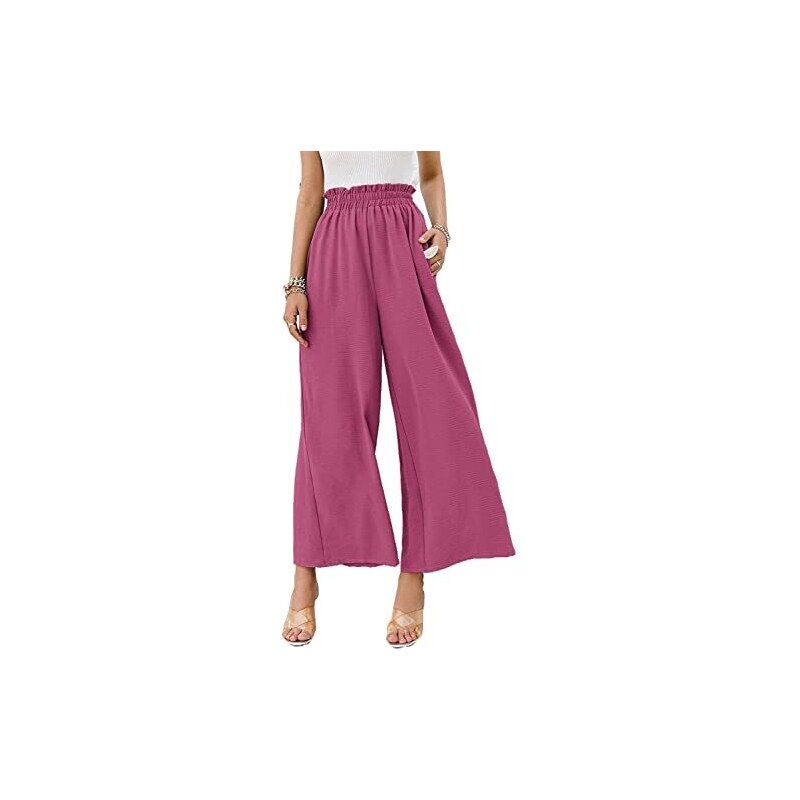 Pantaloni Neri Da Donna A Gamba Larga In Lino Al 100% Pantaloni In Lino Pantaloni In Lino A Vita Alta Pantaloni Palazzo In Lino Pantaloni Estivi In Lino LOTUS - Italia - Foto 2