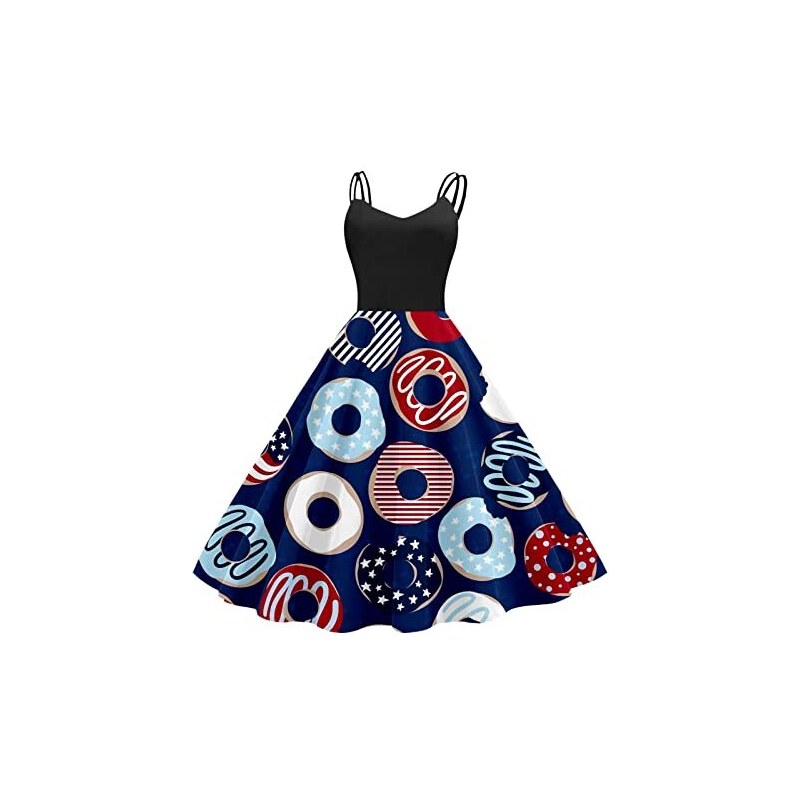 Onsoyours Abiti Donna Moda Scollo A V Manica Lunga in Pizzo Patchwork